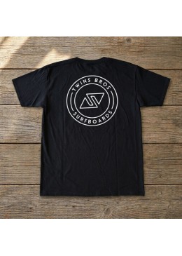 TwinsBros Surfboards T-SHIRT BLACK back
