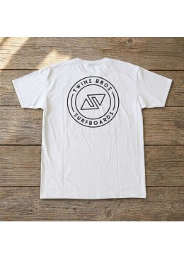 TwinsBros Surfboards T-SHIRT WHITE back