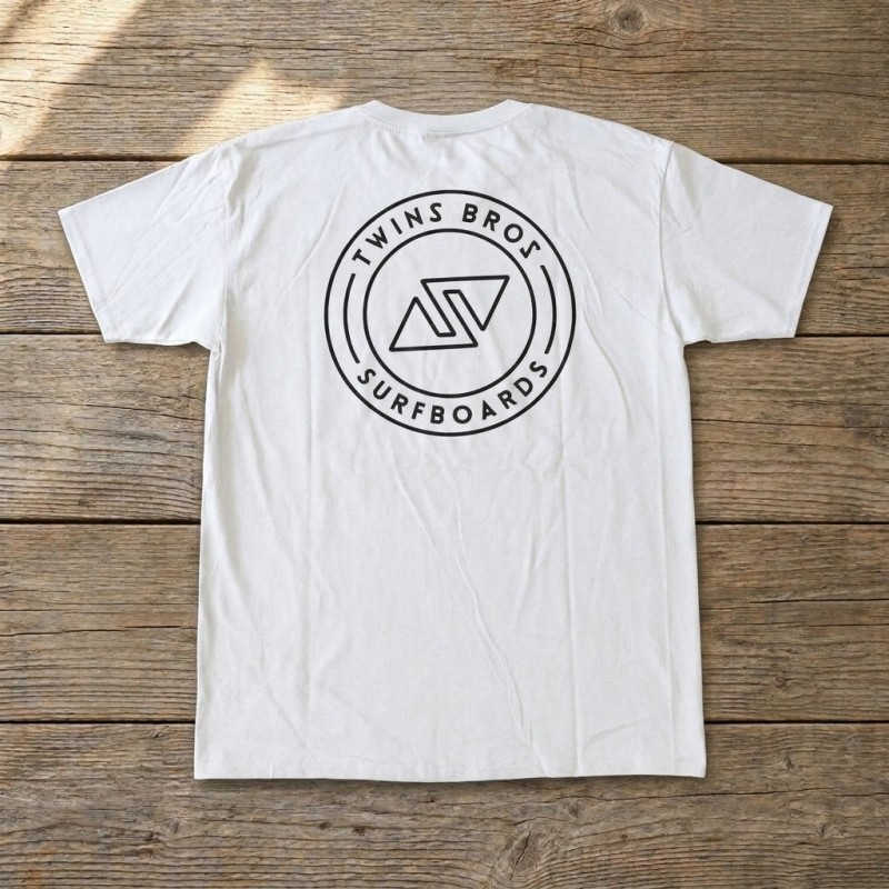 TwinsBros Surfboards T-SHIRT WHITE back